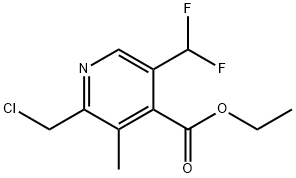 Ethyl 2-(chloromethyl)-5-(difluoromethyl)-3-methylpyridine-4-carboxylate Structure