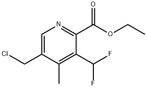 Ethyl 5-(chloromethyl)-3-(difluoromethyl)-4-methylpyridine-2-carboxylate 구조식 이미지