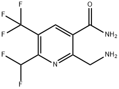 2-(Aminomethyl)-6-(difluoromethyl)-5-(trifluoromethyl)pyridine-3-carboxamide Structure