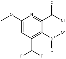 4-(Difluoromethyl)-6-methoxy-3-nitropyridine-2-carbonyl chloride Structure