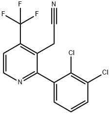 2-(2,3-Dichlorophenyl)-4-(trifluoromethyl)pyridine-3-acetonitrile Structure