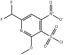 6-(Difluoromethyl)-2-methoxy-4-nitropyridine-3-sulfonyl chloride Structure