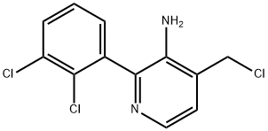 3-Amino-4-(chloromethyl)-2-(2,3-dichlorophenyl)pyridine Structure