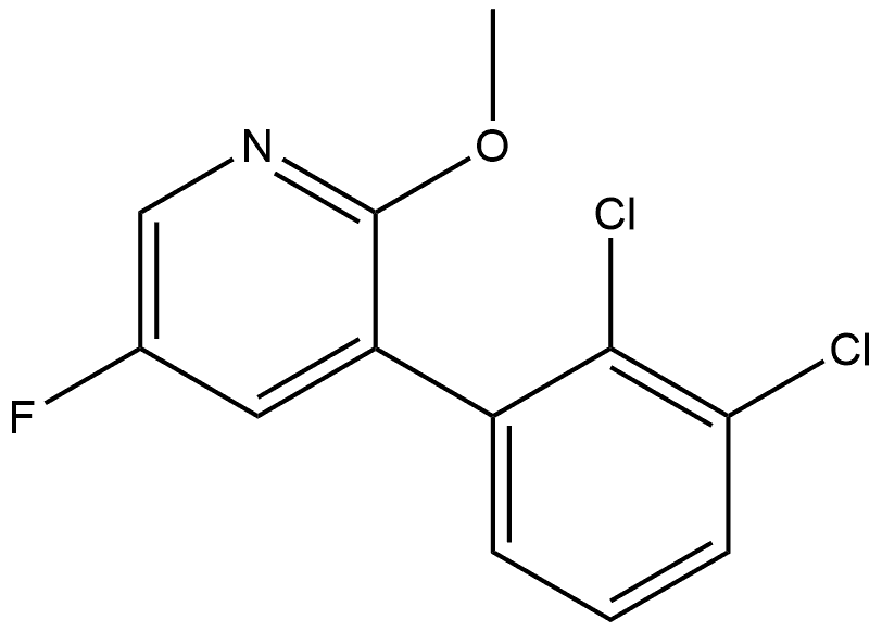 3-(2,3-Dichlorophenyl)-5-fluoro-2-methoxypyridine Structure