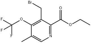 Ethyl 3-(bromomethyl)-5-methyl-4-(trifluoromethoxy)pyridine-2-carboxylate Structure