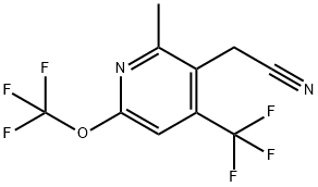 2-Methyl-6-(trifluoromethoxy)-4-(trifluoromethyl)pyridine-3-acetonitrile Structure