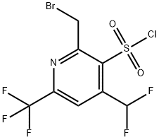 2-(Bromomethyl)-4-(difluoromethyl)-6-(trifluoromethyl)pyridine-3-sulfonyl chloride Structure