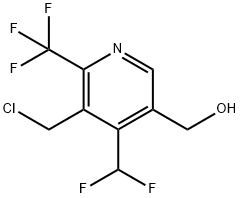 3-(Chloromethyl)-4-(difluoromethyl)-2-(trifluoromethyl)pyridine-5-methanol Structure