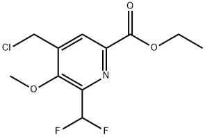 Ethyl 4-(chloromethyl)-2-(difluoromethyl)-3-methoxypyridine-6-carboxylate Structure