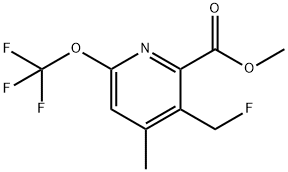 Methyl 3-(fluoromethyl)-4-methyl-6-(trifluoromethoxy)pyridine-2-carboxylate Structure