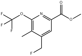 Methyl 4-(fluoromethyl)-3-methyl-2-(trifluoromethoxy)pyridine-6-carboxylate Structure