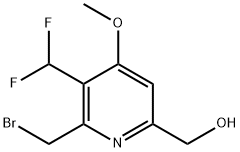 2-(Bromomethyl)-3-(difluoromethyl)-4-methoxypyridine-6-methanol Structure