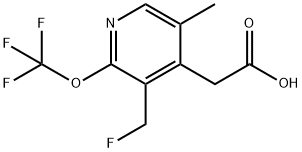 3-(Fluoromethyl)-5-methyl-2-(trifluoromethoxy)pyridine-4-acetic acid Structure