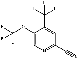 2-Cyano-5-(trifluoromethoxy)-4-(trifluoromethyl)pyridine Structure