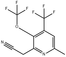 6-Methyl-3-(trifluoromethoxy)-4-(trifluoromethyl)pyridine-2-acetonitrile Structure