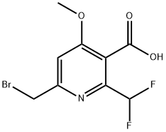 6-(Bromomethyl)-2-(difluoromethyl)-4-methoxypyridine-3-carboxylic acid Structure