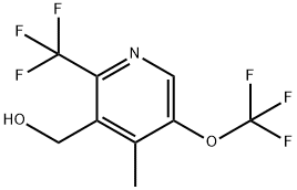 4-Methyl-5-(trifluoromethoxy)-2-(trifluoromethyl)pyridine-3-methanol Structure