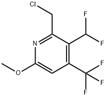 2-(Chloromethyl)-3-(difluoromethyl)-6-methoxy-4-(trifluoromethyl)pyridine Structure