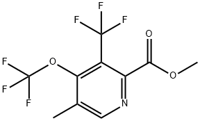 Methyl 5-methyl-4-(trifluoromethoxy)-3-(trifluoromethyl)pyridine-2-carboxylate Structure