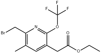 Ethyl 2-(bromomethyl)-3-methyl-6-(trifluoromethoxy)pyridine-5-acetate Structure