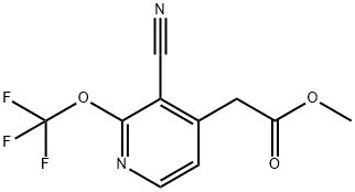 Methyl 3-cyano-2-(trifluoromethoxy)pyridine-4-acetate Structure