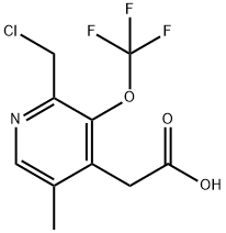 2-(Chloromethyl)-5-methyl-3-(trifluoromethoxy)pyridine-4-acetic acid Structure