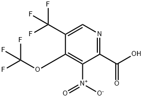 3-Nitro-4-(trifluoromethoxy)-5-(trifluoromethyl)pyridine-2-carboxylic acid Structure