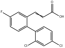 3-(2',4'-Dichloro-4-fluoro-biphenyl-2-yl)-acrylic acid Structure