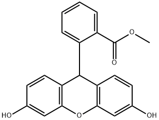 Benzoic acid, 2-(3,6-dihydroxy-9H-xanthen-9-yl)-, methyl ester 구조식 이미지