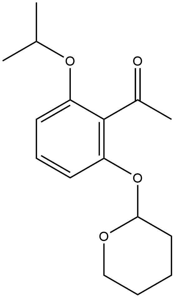 1-[2-(1-Methylethoxy)-6-[(tetrahydro-2H-pyran-2-yl)oxy]phenyl]ethanone Structure