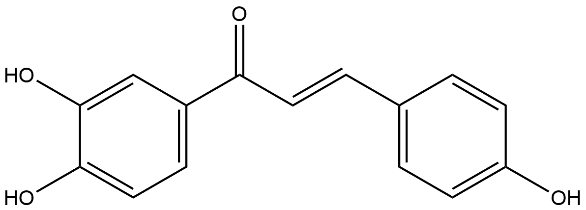 (E)-1-(3,4-dihydroxyphenyl)-3-(4-hydroxyphenyl)prop-2-en-1-one Structure