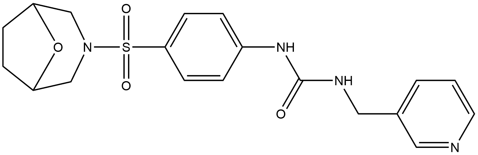 N-[4-(8-Oxa-3-azabicyclo[3.2.1]oct-3-ylsulfonyl)phenyl]-N′-(3-pyridinylmethyl)urea Structure