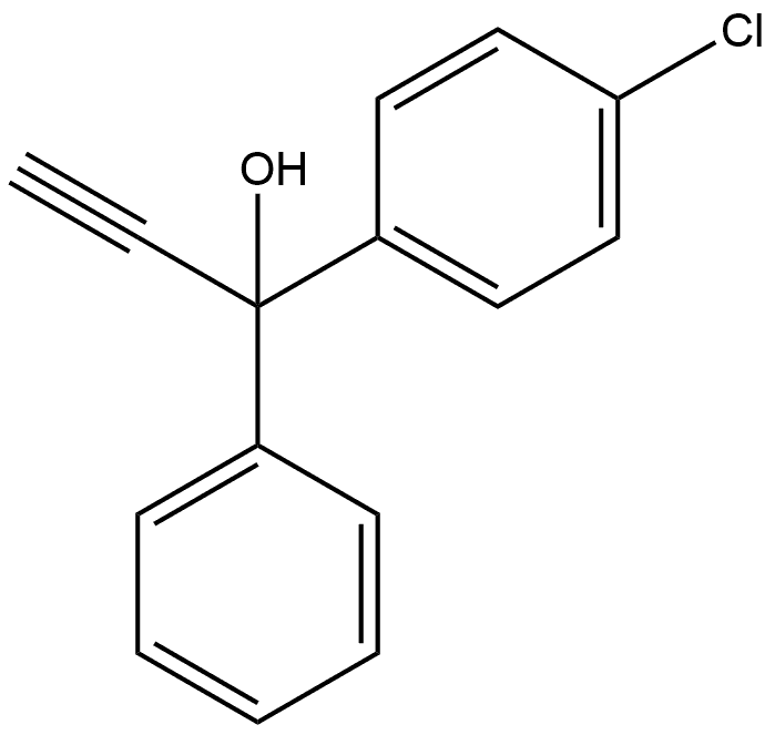 Benzenemethanol, 4-chloro-α-ethynyl-α-phenyl- 구조식 이미지