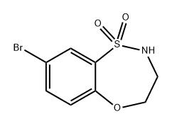 2H-5,1,2-Benzoxathiazepine, 8-bromo-3,4-dihydro-, 1,1-dioxide Structure