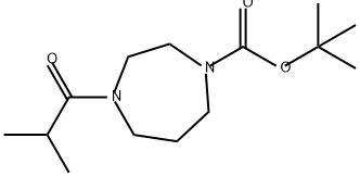 1H-1,4-Diazepine-1-carboxylic acid, hexahydro-4-(2-methyl-1-oxopropyl)-, 1,1-dimethylethyl ester Structure