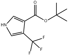 1H-Pyrrole-3-carboxylic acid, 4-(trifluoromethyl)-, 1,1-dimethylethyl ester Structure