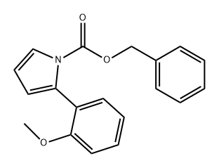 1H-Pyrrole-1-carboxylic acid, 2-(2-methoxyphenyl)-, phenylmethyl ester Structure