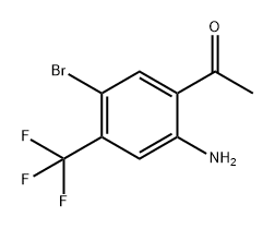 Ethanone, 1-[2-amino-5-bromo-4-(trifluoromethyl)phenyl]- Structure