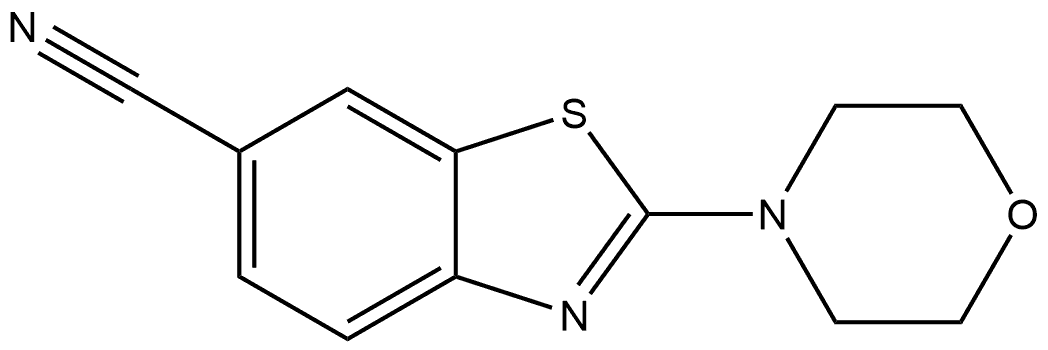 2-(4-Morpholinyl)-6-benzothiazolecarbonitrile Structure