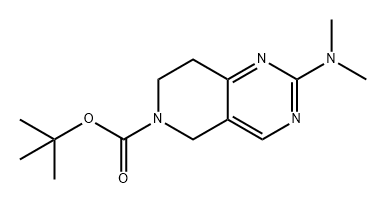 Pyrido[4,3-d]pyrimidine-6(5H)-carboxylic acid, 2-(dimethylamino)-7,8-dihydro-, 1,1-dimethylethyl ester Structure