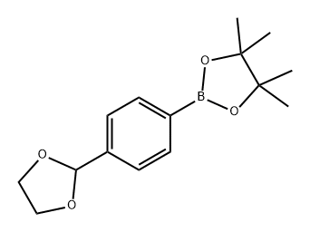 1,3,2-Dioxaborolane, 2-[4-(1,3-dioxolan-2-yl)phenyl]-4,4,5,5-tetramethyl- Structure