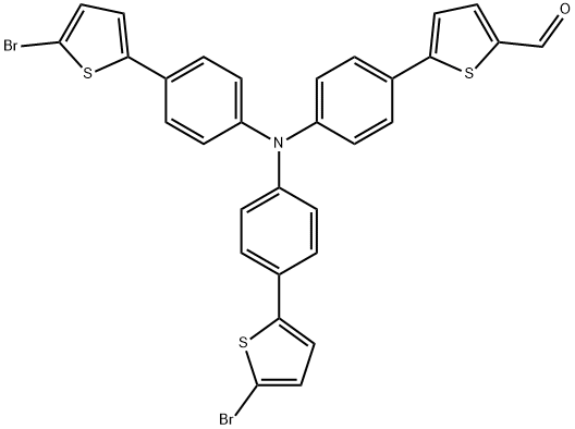 5-[4-[Bis[4-(5-bromo-2-thienyl)phenyl]amino]phenyl]-2-thiophenecarboxaldehyde Structure