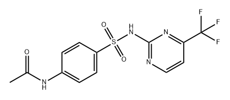 Acetamide, N-[4-[[[4-(trifluoromethyl)-2-pyrimidinyl]amino]sulfonyl]phenyl]- 구조식 이미지