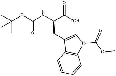 Na-(tert-butoxycarbonyl)-1-(methoxycarbonyl)-L-tryptophan Structure