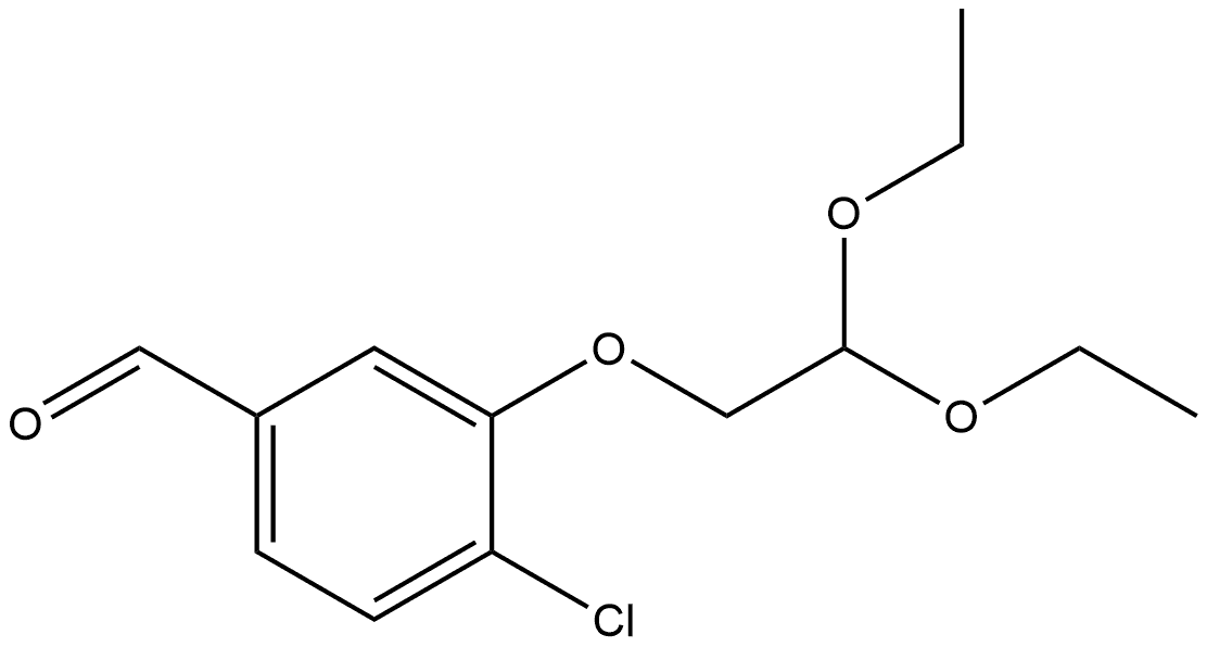 4-Chloro-3-(2,2-diethoxyethoxy)benzaldehyde Structure