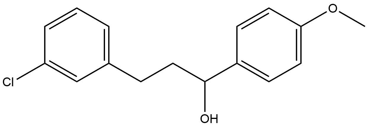 Benzenepropanol, 3-chloro-α-(4-methoxyphenyl)- Structure