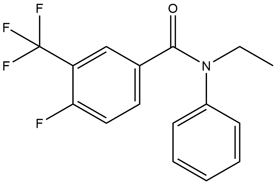 N-Ethyl-4-fluoro-N-phenyl-3-(trifluoromethyl)benzamide Structure