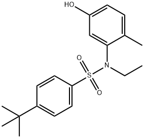 Benzenesulfonamide, 4-(1,1-dimethylethyl)- N -ethyl- N -(5-hydroxy-2-methylphenyl)- (ACI) Structure