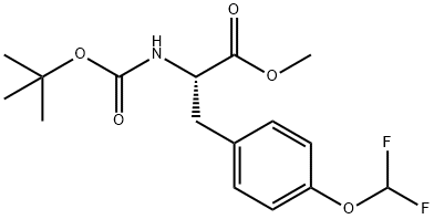 L-Tyrosine, O-(difluoromethyl)-N-[(1,1-dimethylethoxy)carbonyl]-, methyl ester Structure