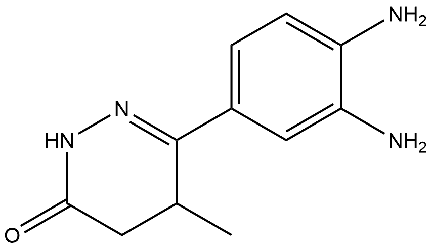3(2H)-Pyridazinone, 6-(3,4-diaminophenyl)-4,5-dihydro-5-methyl-, (+)- Structure